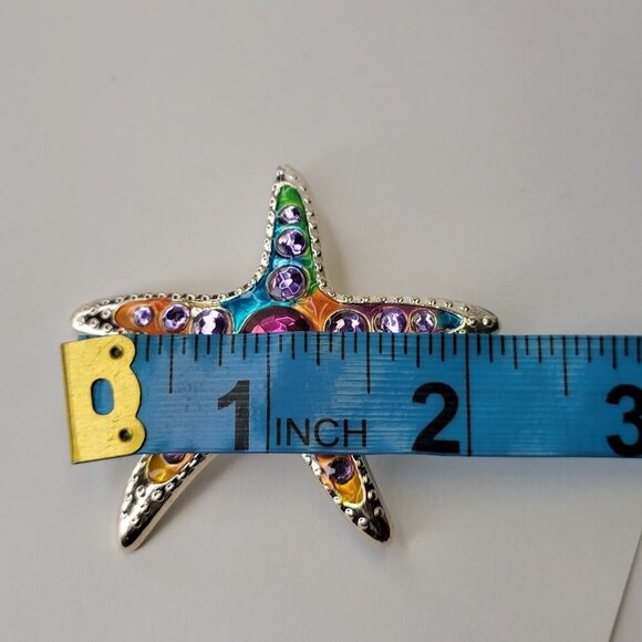 Colorful Starfish Clip for Scarf Coat Lapels Handbags Scarf Clip - Picture 3 of 6